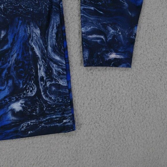 Huk Fishing Shirt Mens Large Blue Long Sleeve Performance Stretch - Picture 4 of 10